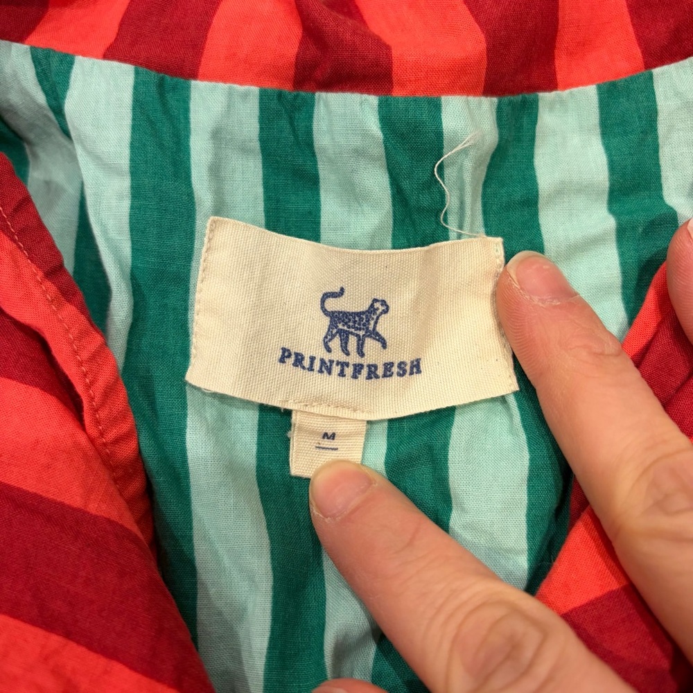 Printfresh Red And Green Striped Medium Pajama Se… - image 5